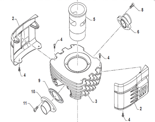 TM 60CC MANIFOLD DE ESCAPE